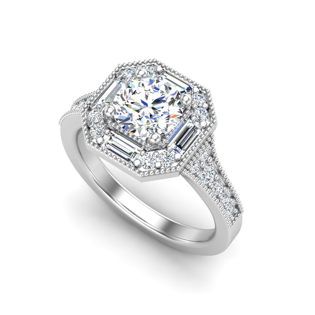 Willa Halo Engagement Ring
